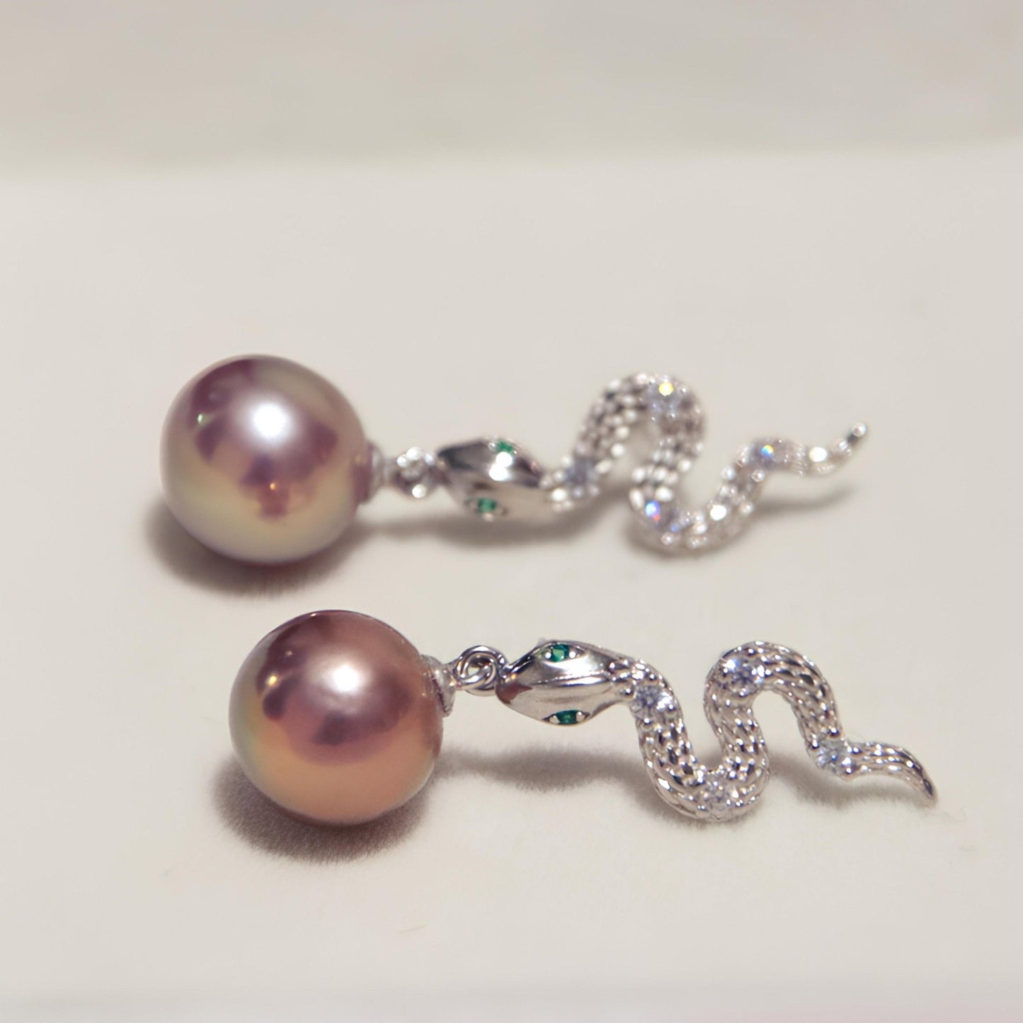 Dancing Snake Pearl Earrings - Tricky Lucky