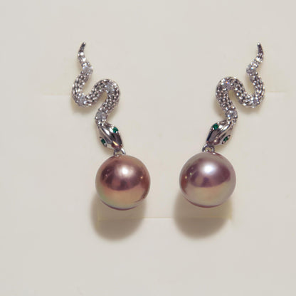 Dancing Snake Pearl Earrings - Tricky Lucky