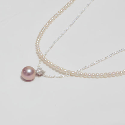 Diamond Bow Pearl Pendant - Tricky Lucky