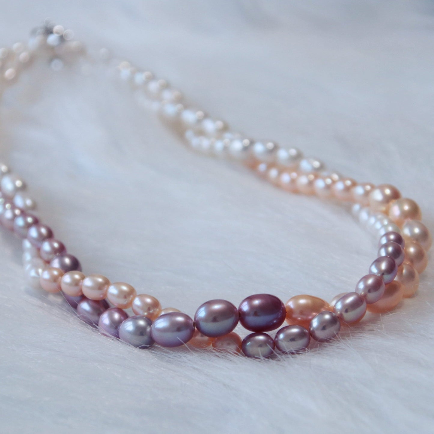 Double Layer Coloured Pearl Necklace - Tricky Lucky