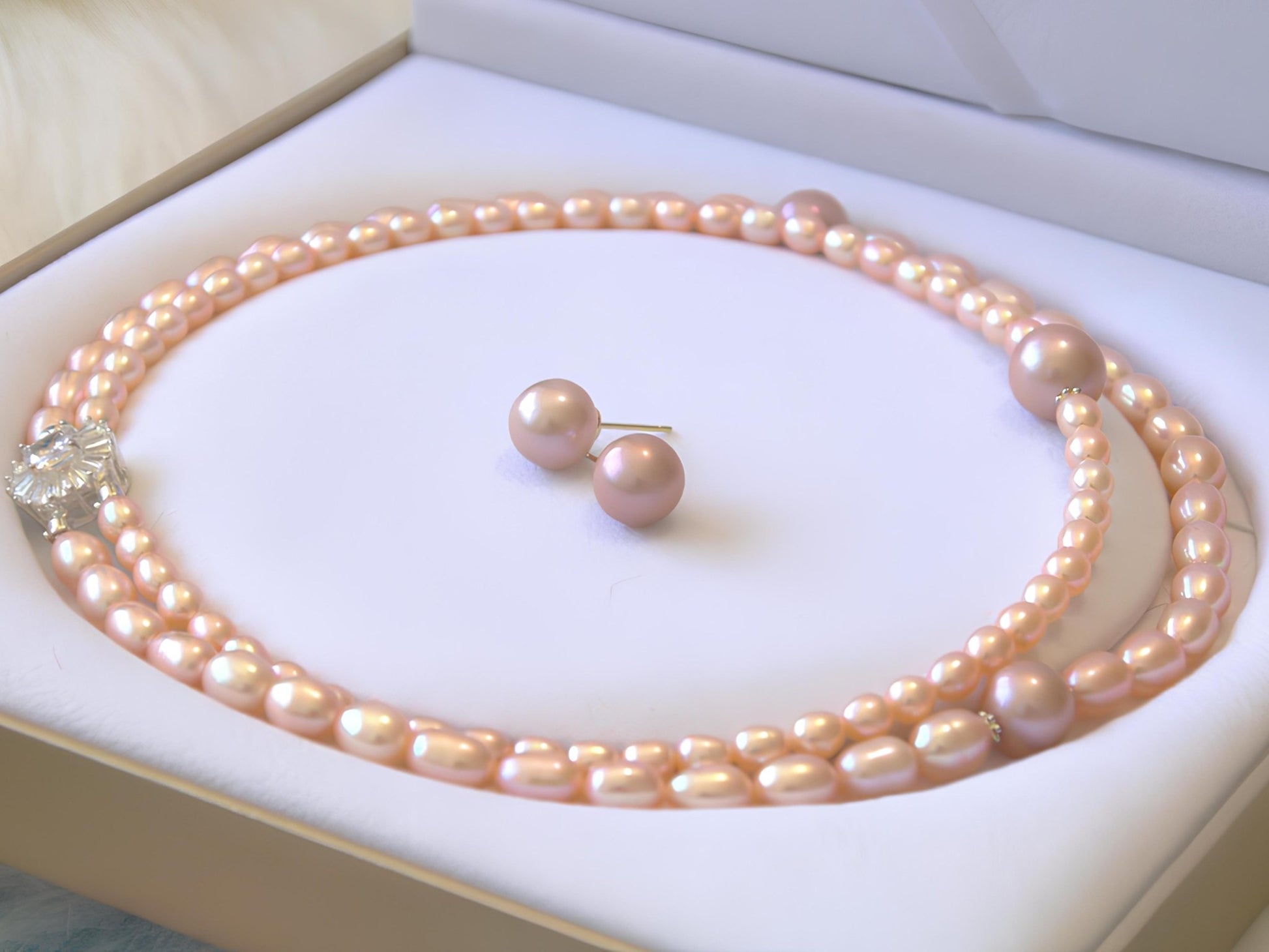 Double Orange Pearl Necklace - Tricky Lucky