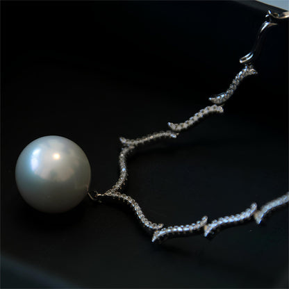 Elegent White Pearl Necklace - Tricky Lucky