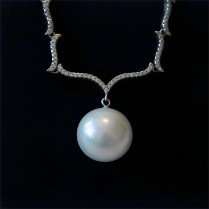 Elegent White Pearl Necklace - Tricky Lucky