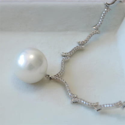 Elegent White Pearl Necklace - Tricky Lucky