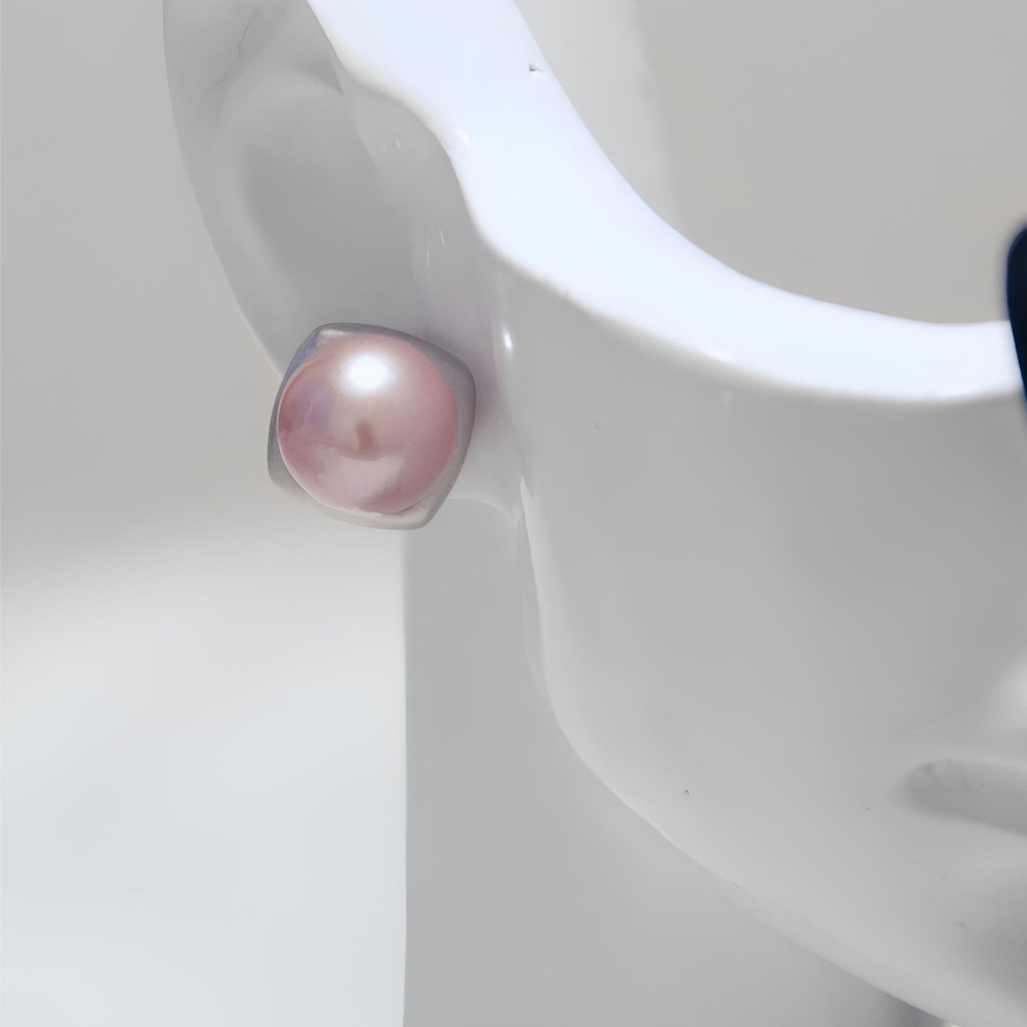 Frosted Stud Pearl Earrings - Tricky Lucky