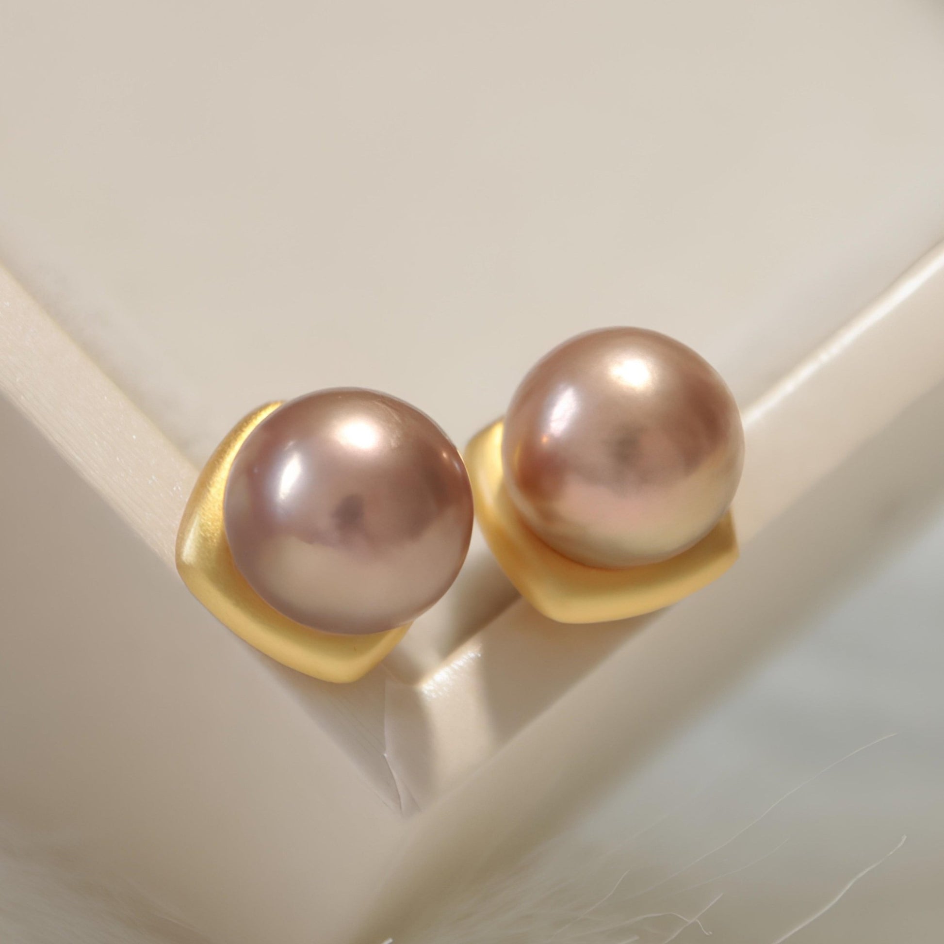 Frosted Stud Pearl Earrings - Tricky Lucky