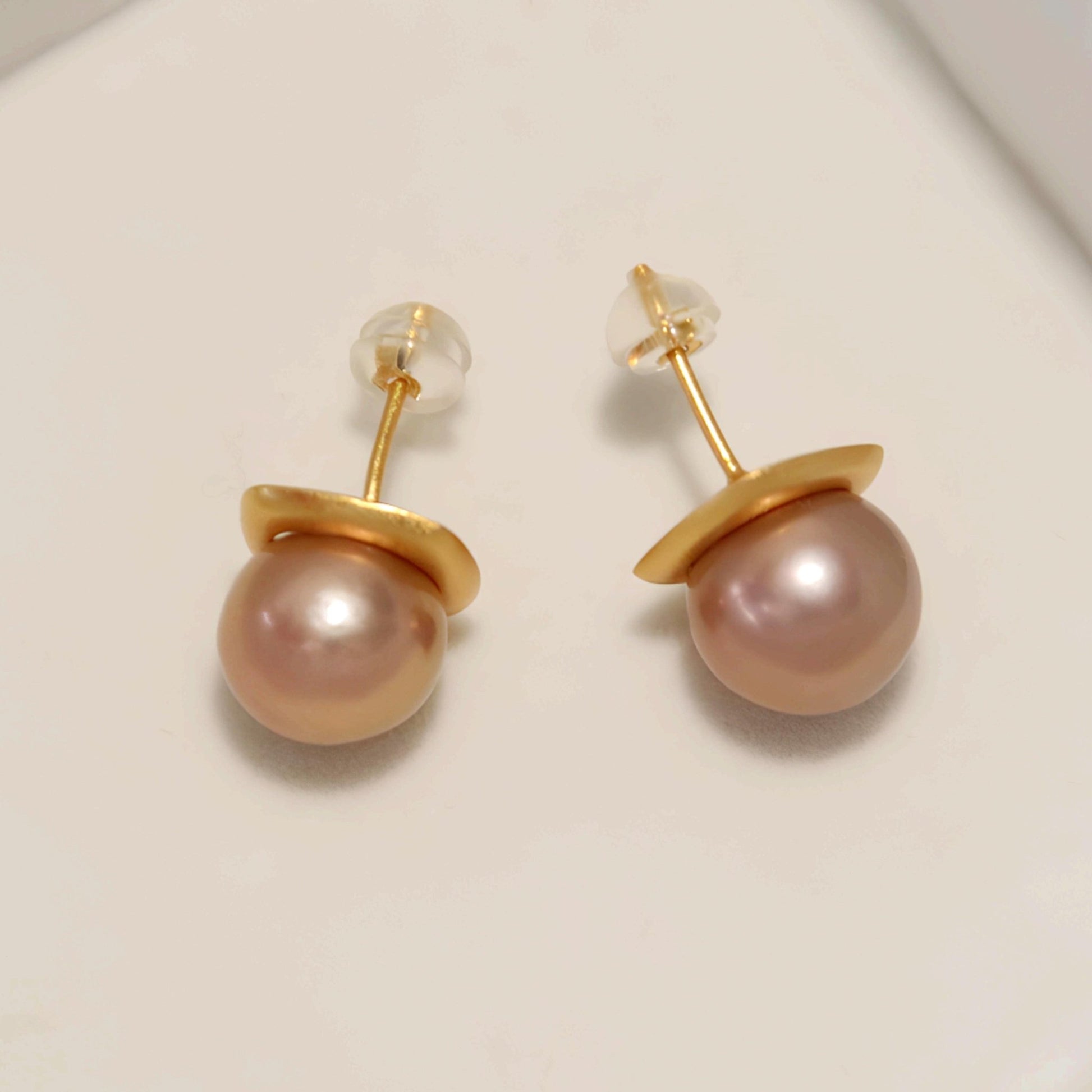 Frosted Stud Pearl Earrings - Tricky Lucky