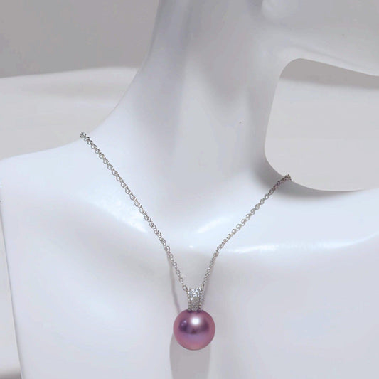 Fuchsia pearl pendant - Tricky Lucky