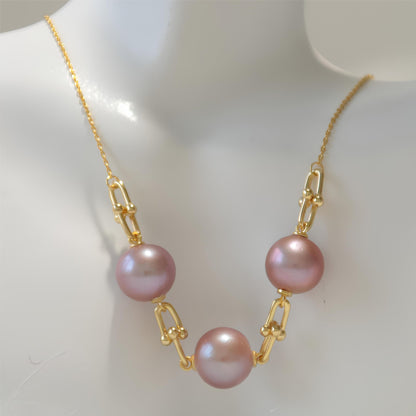 Geometric Pearl Necklace - Tricky Lucky