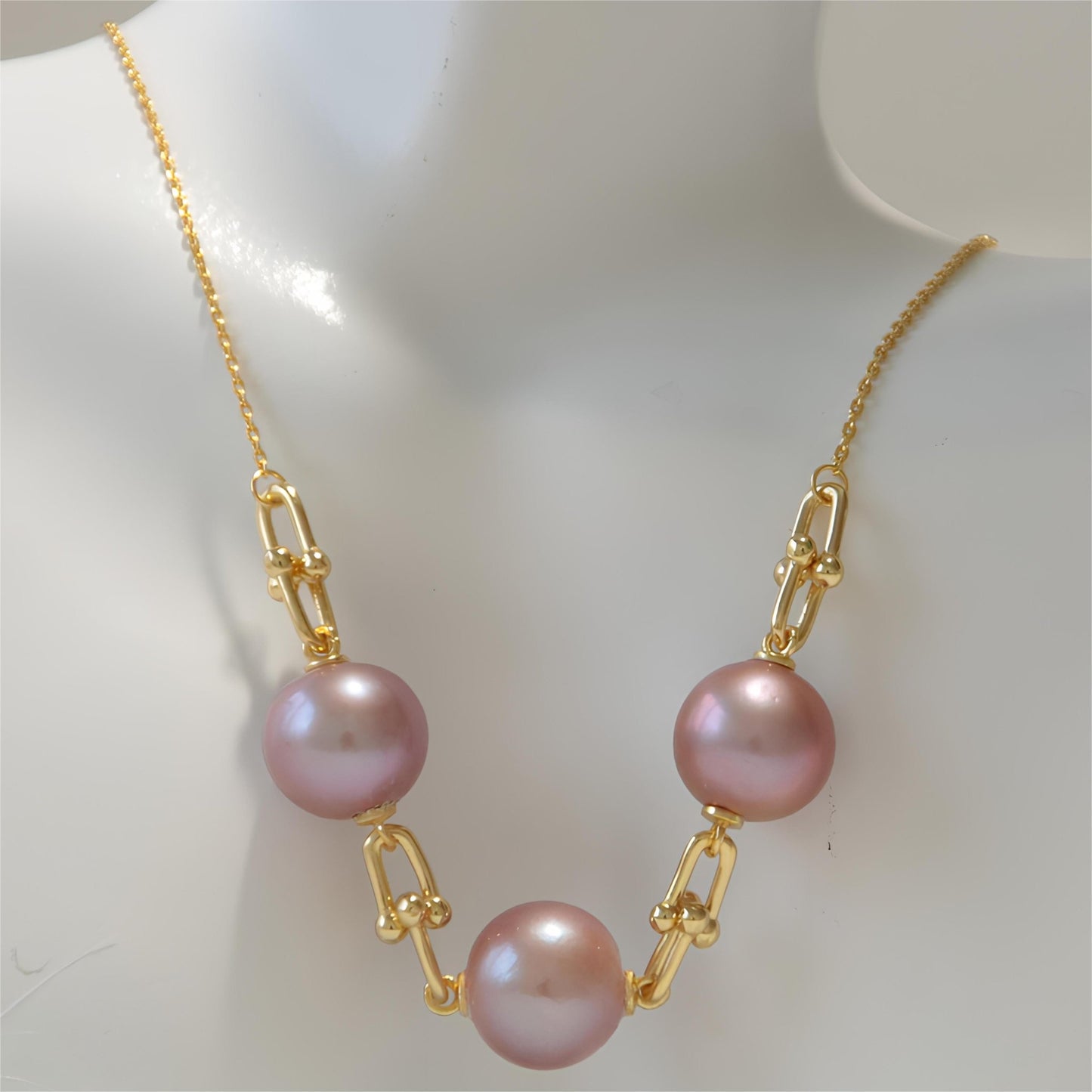 Geometric Pearl Necklace - Tricky Lucky