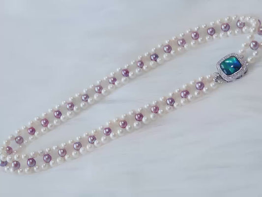 Aurora Woven Pearl  Collarbone Necklace