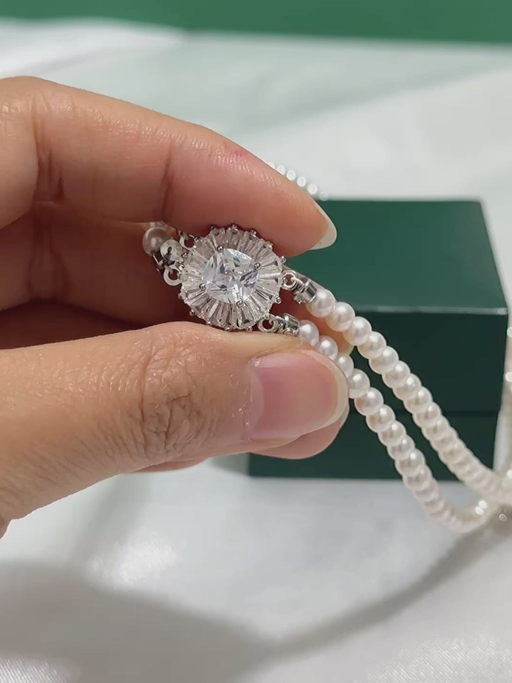Regal Double-Strand Pearl White Choker
