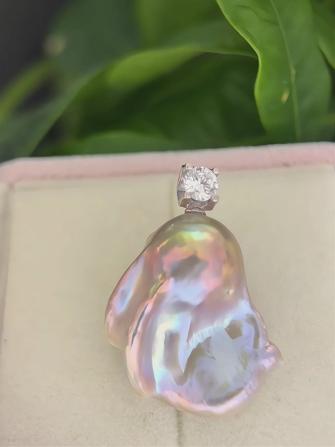 Whimsical Princess Blue-Skirt 25mm Baroque Pearl Pendant