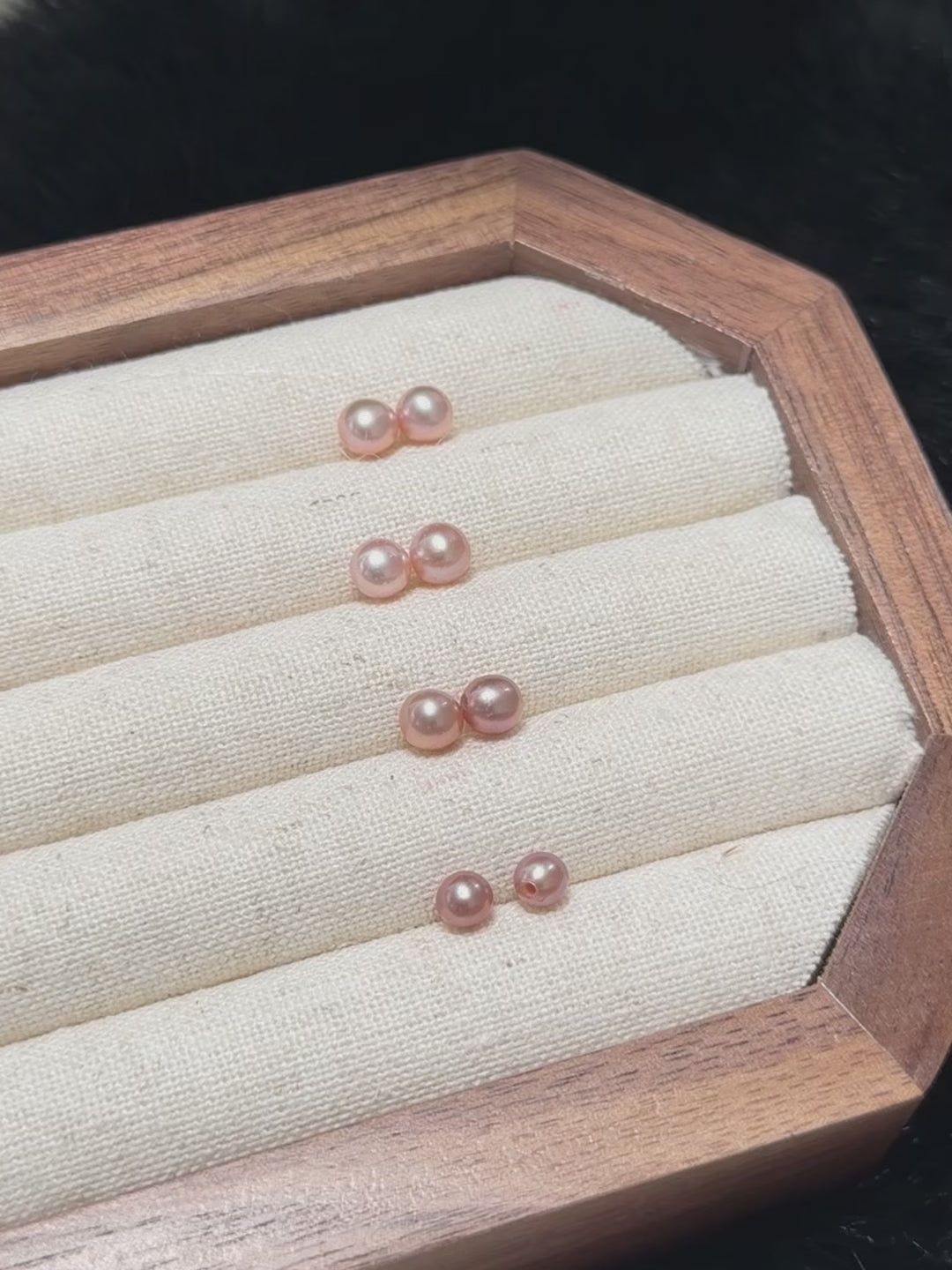 5mm Metallic Orange Freshwater Pearl Stud Earrings