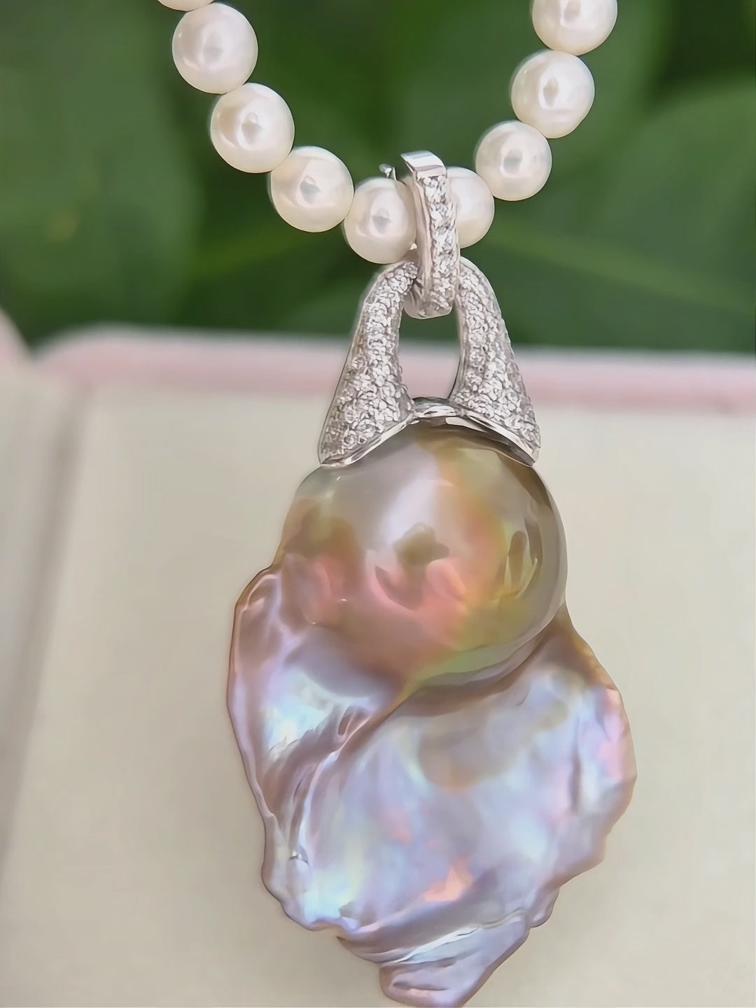 Dreamy Aurora 32mm Multicolor Baroque Pearl Pendant