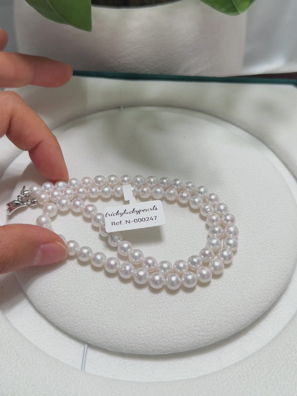 Minimalist 6–7mm Cool White Freshwater Pearl Necklace