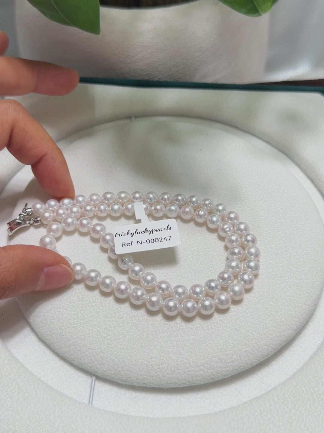 Minimalist 6–7mm Cool White Freshwater Pearl Necklace