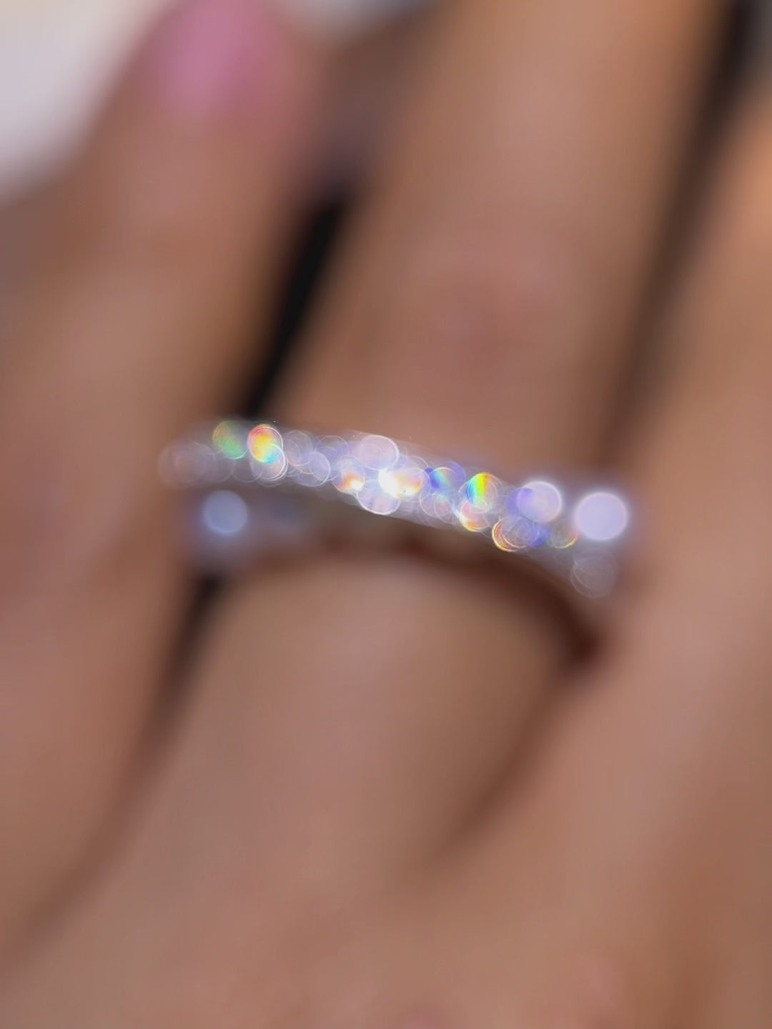 Multi-pearl open-band ring in polished silver.