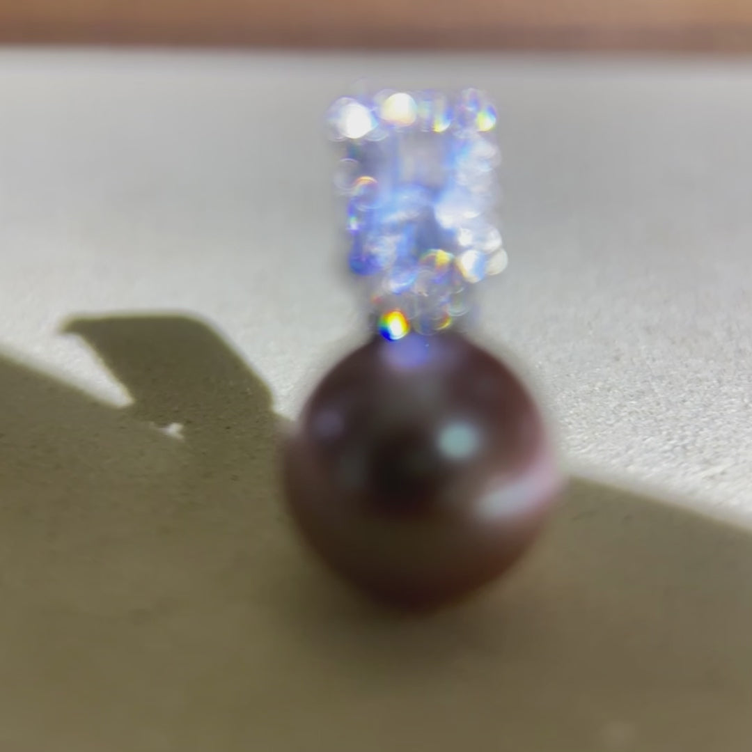 13mm Deep Purple Pearl Pendant