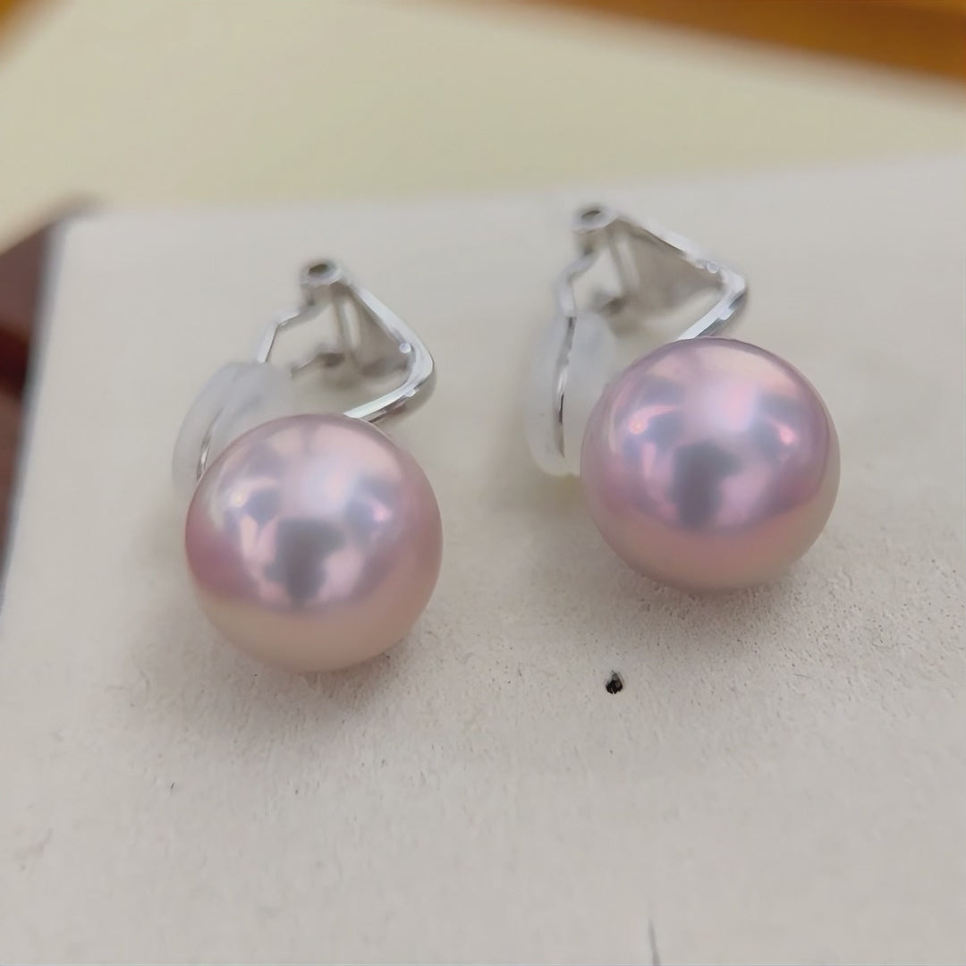 12mm Soft Pink Pearl Clip-On Earrings